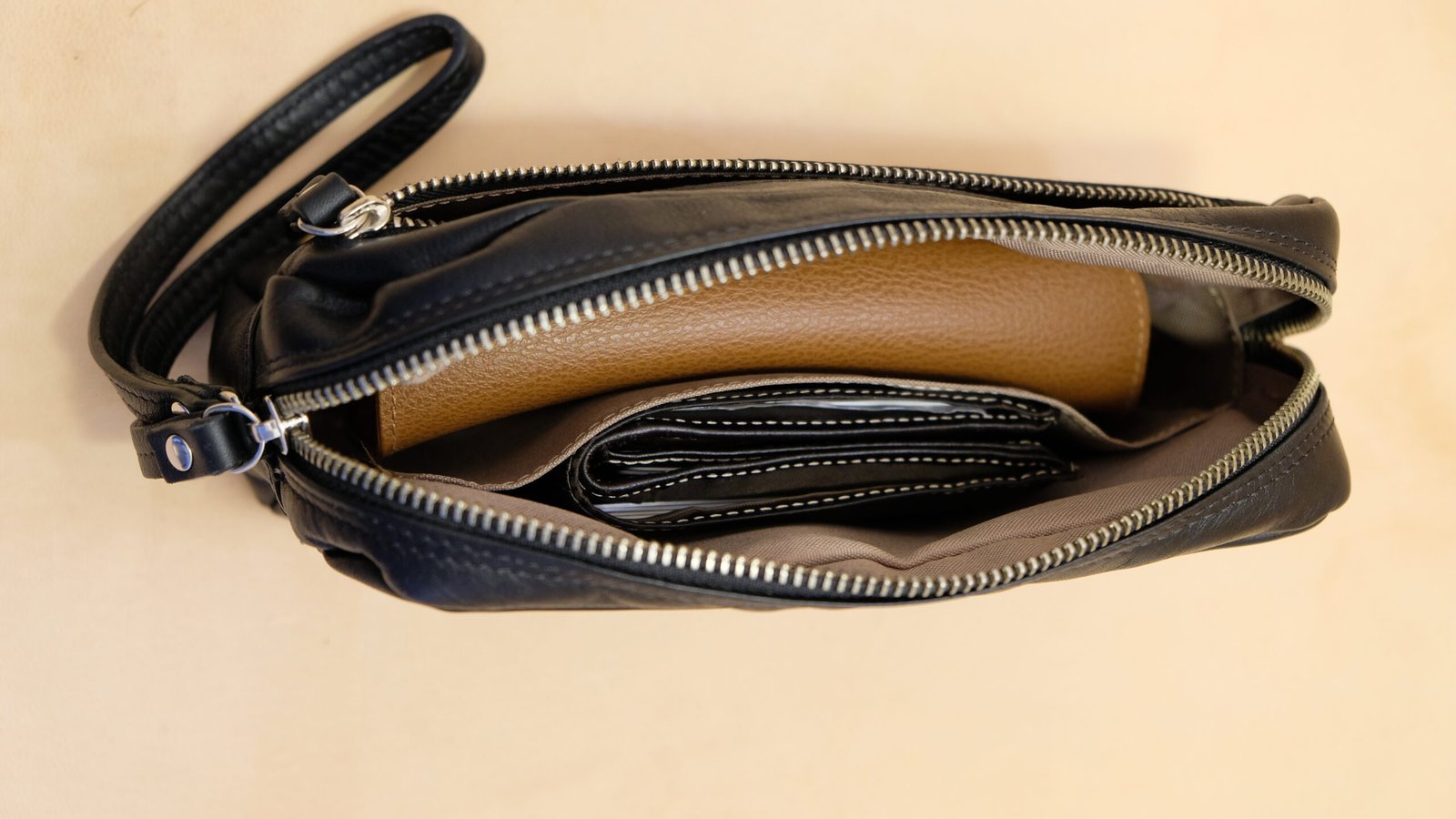 Bolso de mano mediano piel | Negro - Imagen 3