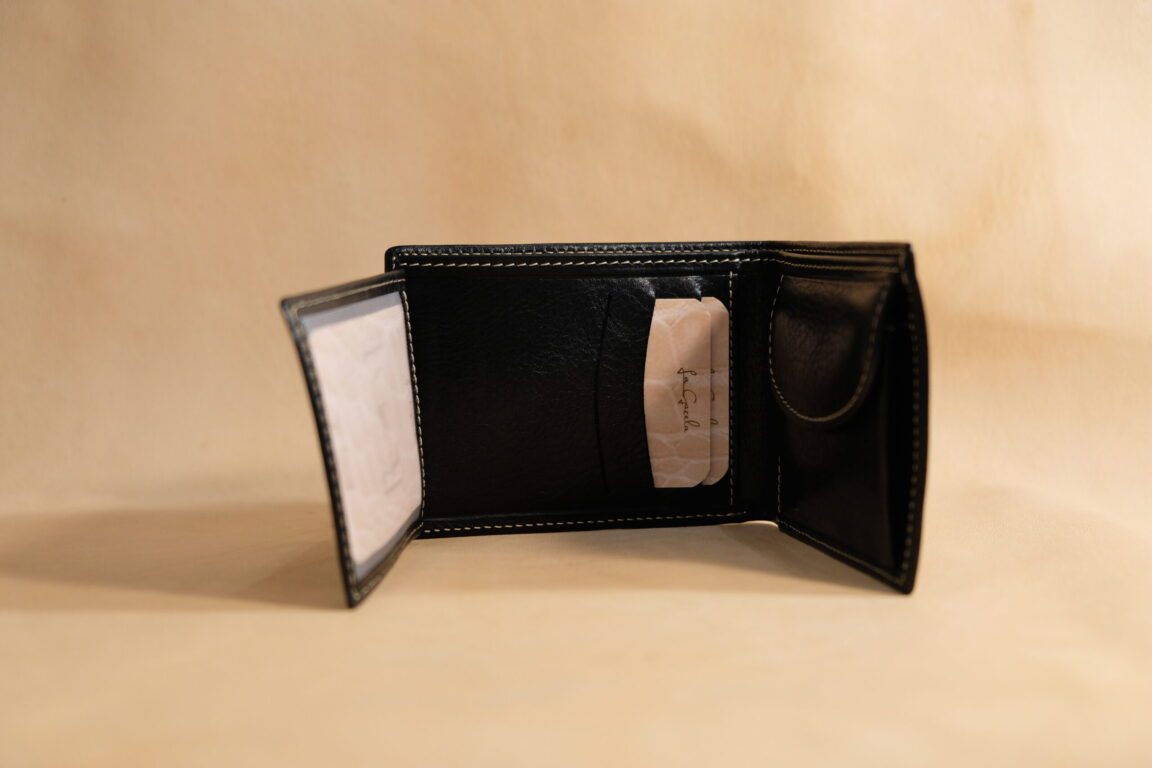 Cartera americano piel | negra