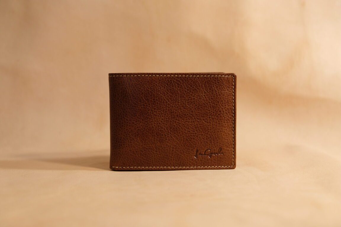 Cartera americano piel | marron claro