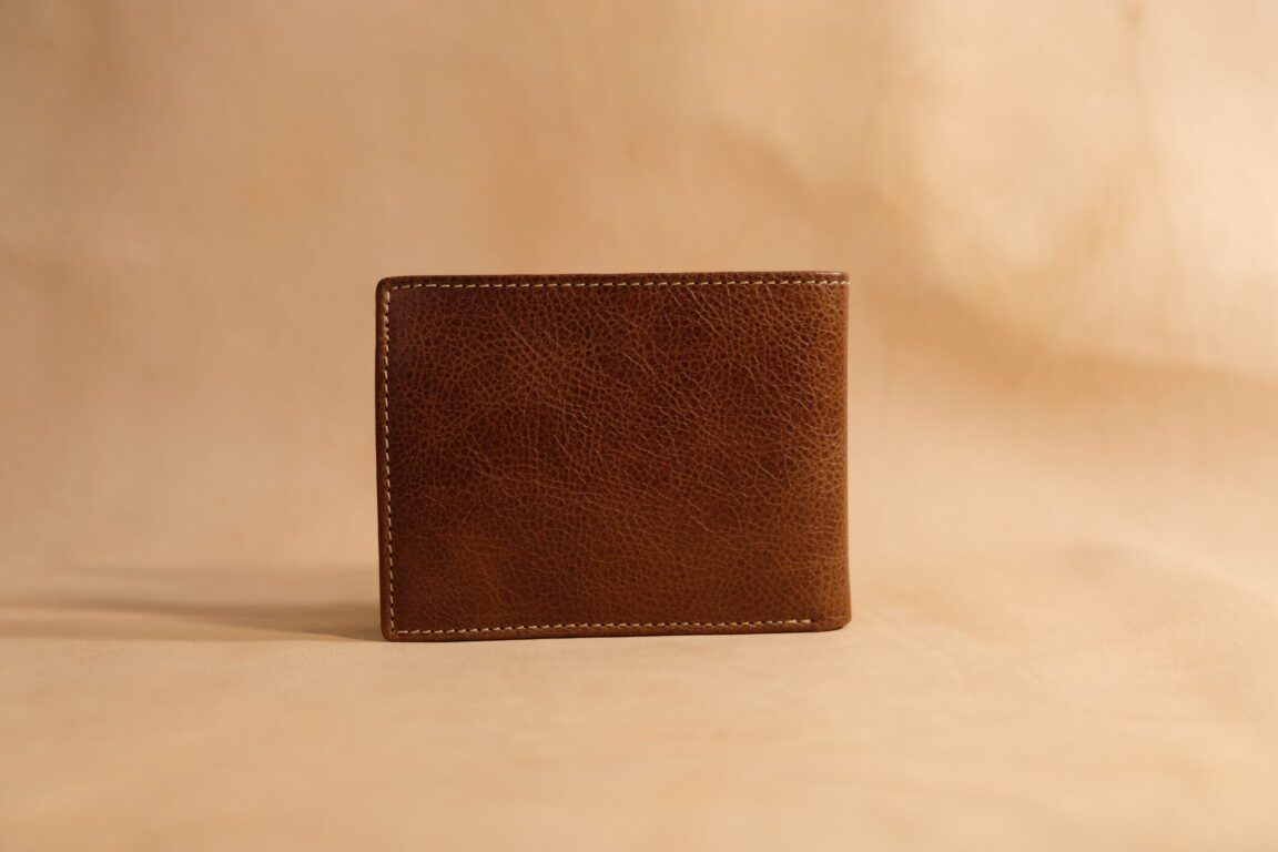 Cartera americano piel | marron claro
