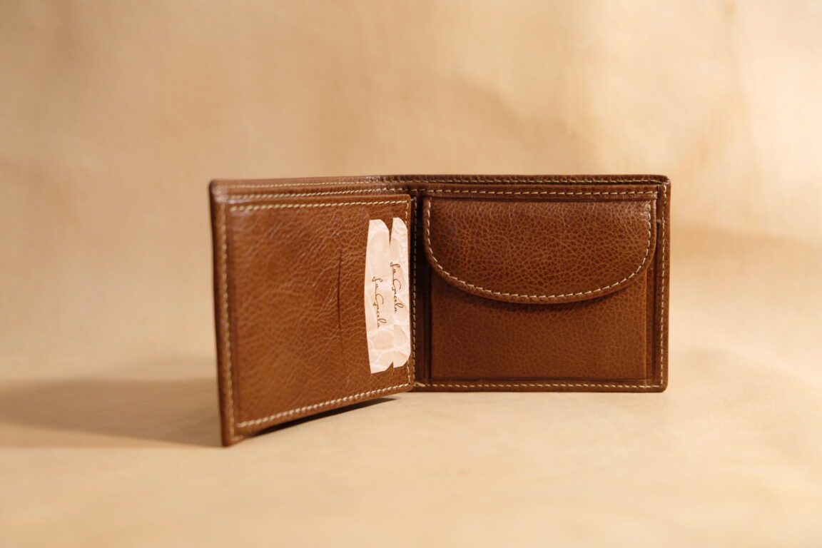 Cartera americano piel | marron claro