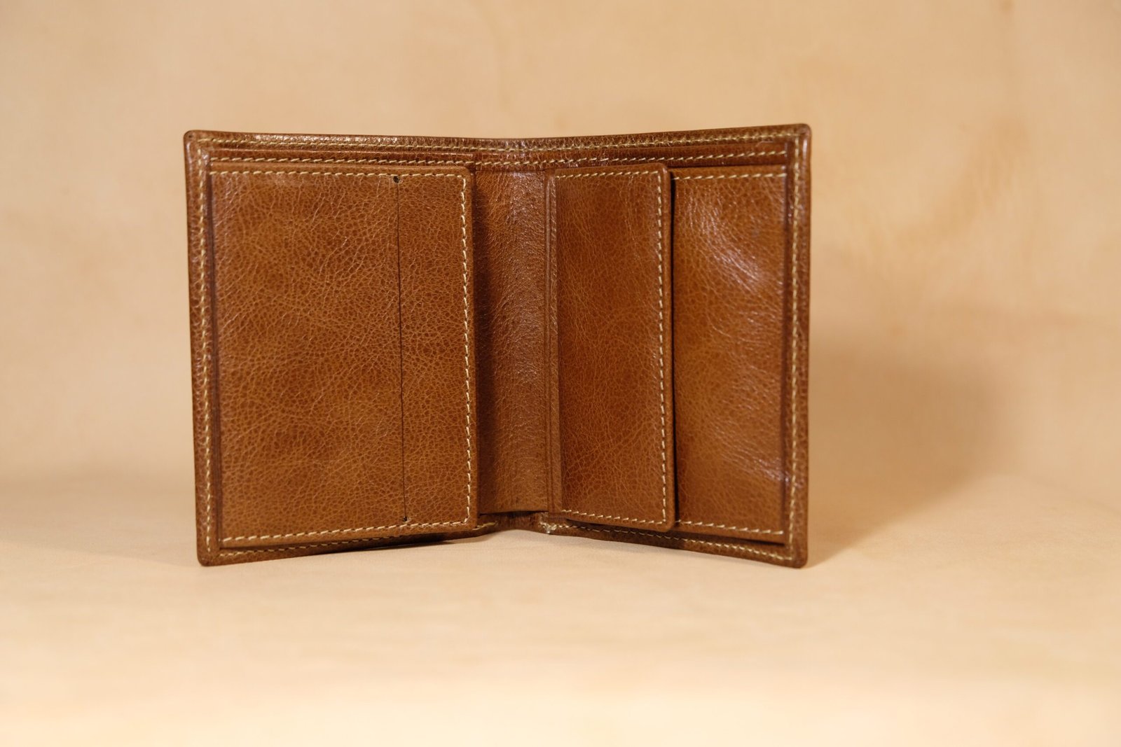 Cartera clásica piel | marron claro