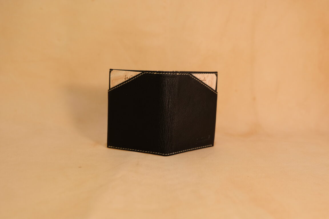 CARTERA MINIMALISTA NEGRA CON BILLETERA