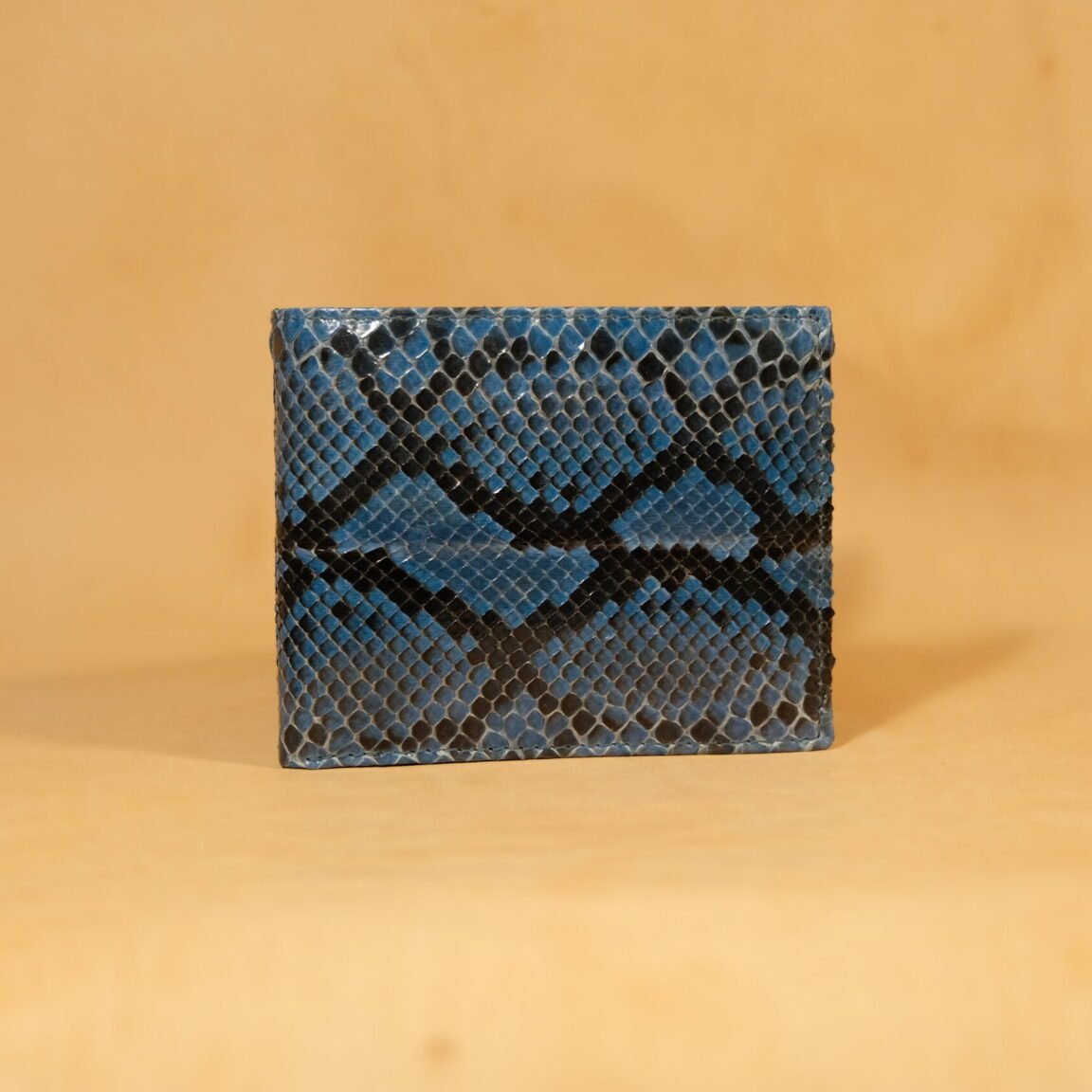 Cartera piel pitón azul (Certificado)