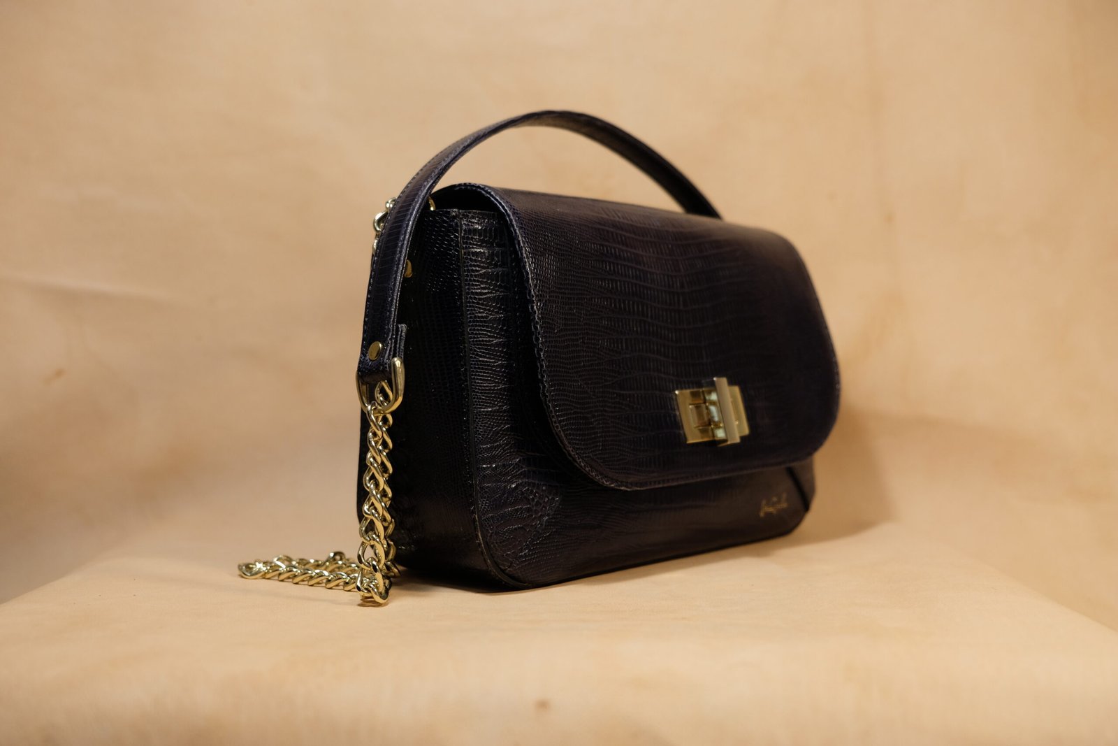 bolso piel negro
